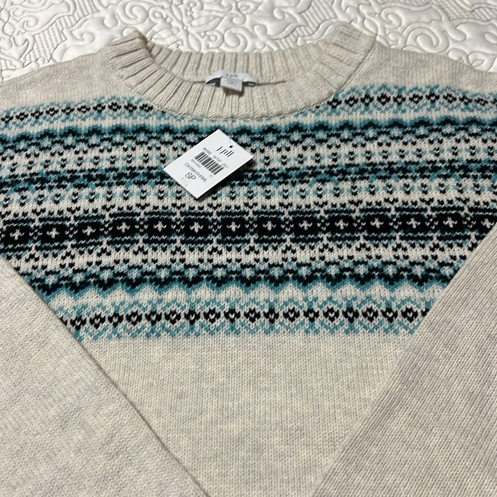 J.Jill Relaxed Fair Isle Sweater Pullover NWT - Picture 8 of 13